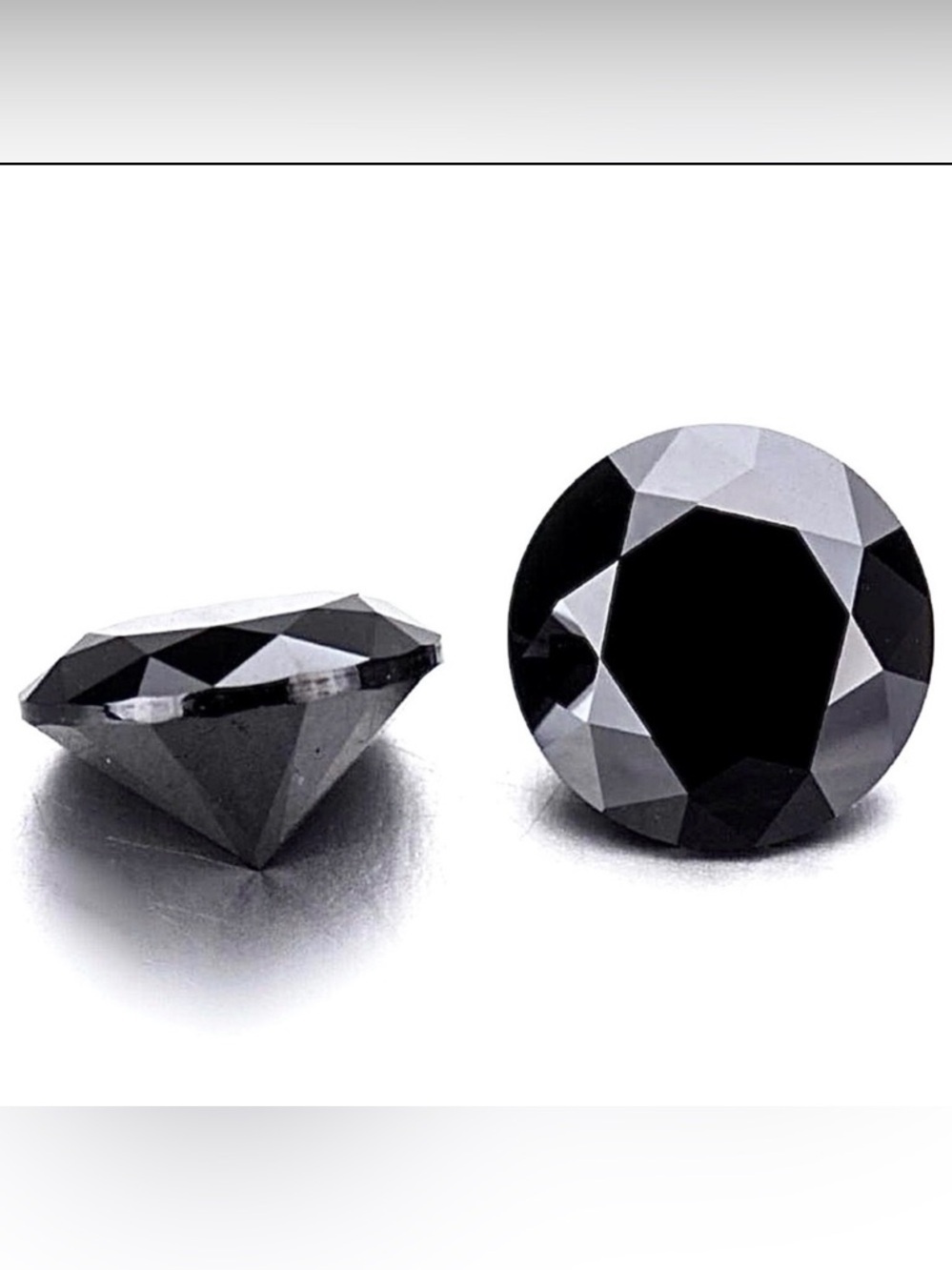 1 CTW Black Moissanite Round Cut loose stone